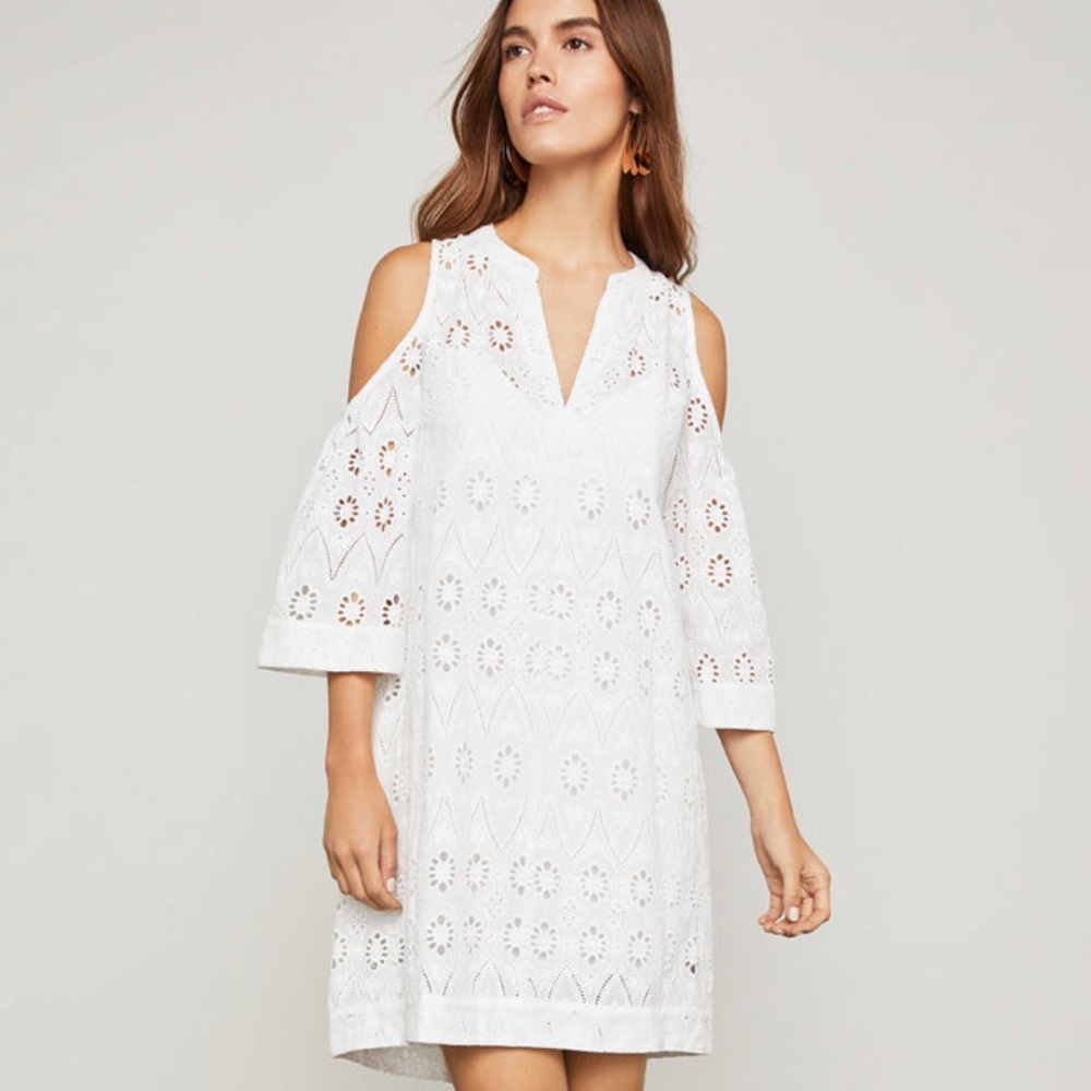 NWT BCBG Regan cold shoulder Eyelet Dress